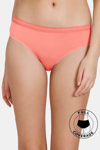 Buy Zivame Medium Rise Full Coverage Bikini Panty - Desert Flower